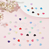 200Pcs 20 Colors Resin Buttons BUTT-AN0001-05-7