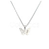 Mother's Day 304 Stainless Steel Filigree Butterfly Engraved Mum Pendant Necklaces for Women FS-WG8B29F-04-1