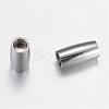 Tarnish Resistant 304 Stainless Steel Magnetic Clasps with Glue-in Ends STAS-G071-44P-3