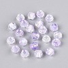 Transparent Spray Painted Glass Beads X1-EGLA-N018-4mm-02-2