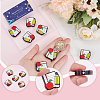 12Pcs Teachers' Day Food Grade Silicone Focal Beads SIL-SC0001-82-3
