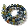 Dyed & Heated Natural Fire Crackle Agate Beads Strands G-P539-B01-02-3