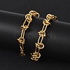 304 Stainless Steel Kont Link Chain Necklace for Men Women NJEW-P269-02G-2