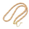Ployester Core-Wrapped Round Cord Necklace Making KK-CBACFA2-03G-24-1