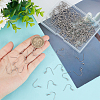 SOFPLATE 200Pcs 304 Stainless Steel Earring Hooks STAS-SP0001-43-3