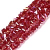 Electroplate Transparent Glass Beads Strands LS-EGLA-Q139-01A-A13-1