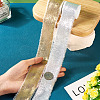 2 Rolls 2 Styles Hot Stamping Velvet Frayed Ribbon OCOR-TA0002-06-6