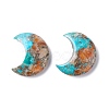 Assembled Natural Orange Quartz & Synthetic Turquoise Cabochons G-K317-B01-2
