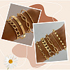 2 Sets 2 Styles Alloy Chain Bracelets & Bangles Set for Women BJEW-SP0001-34B-5