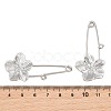 Peach Blossom 304 Stainless Steel Safety Pins Brooch Findings SA-CBA098D-14B-P01-3
