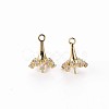 Brass Micro Pave Clear Cubic Zirconia Peg Bails Charms KK-Q765-011-NF-1