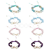 8Pcs 4 Styles Natural Gemstone Chip Braided Bead Bracelets BJEW-MA00001-1