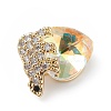 Real 18K Gold Plated Rack Plating Brass Micro Pave Clear Cubic Zirconia Pendants KK-C015-06G-05-2