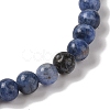 6mm Round Natural Sodalite Braided Bead Bracelets BJEW-C067-01A-03-3