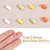 800Pcs 4 Colors 2-Hole Glass Seed Beads SEED-CN0001-04-3