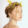 2 Pairs 2 Colors Natural Pearl Beaded & Rhinestone Chains Tassel Earrings EJEW-AN0004-23-6