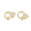 Brass Micro Pave Cubic Zirconia Lobster Claw Clasps KK-A161-02G-5