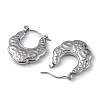 Non-Tarnish 304 Stainless Steel Bohemia Teardrop Hoop Earrings for Women EJEW-I284-05P-2