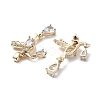 Brass with K9 Glass Pendants KK-Z031-11KCG-2