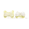 Transparent Spray Painted Glass Beads GLAA-I050-11I-3