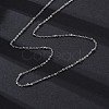 Brass Satellite Chains Necklaces for Women NJEW-D302-61P-4