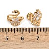 Brass Micro Pave Celar Cubic Zirconia Spacer Bars KK-F910-23G-02-3