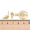 Brass Micro Pave Cubic Zirconia Pendant & Stud Earrings Sets for Women SJEW-F227-01C-G-3