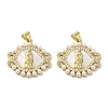 Brass Pave Shell Pendants KK-I708-16Q-G-1