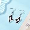 304 Stainless Steel Musical Note Dangle Earrings EJEW-MZ00619-2