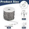 316L Surgical Stainless Steel Chains DIY-UN0006-35B-3