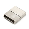 Tarnish Resistant 304 Stainless Steel Magnetic Clasps with Glue-in Ends STAS-I011-15-2