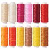 12Rolls 12 Colors Waxed Polyester Cord YC-SZ0001-03C-1