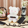 2 Cards 2 Styles Polycotton Pleated Elastic Lace Ribbon OCOR-FG0001-69B-5