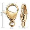 Ion Plating(IP) 304 Stainless Steel Lobster Claw Clasps X-STAS-H353-F-02G-4
