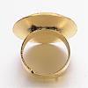 Vintage Adjustable Iron Finger Ring Components Alloy Cabochon Bezel Settings PALLOY-Q300-04AG-NR-4