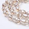 Electroplate Glass Beads Strands EGLA-D015-15x10mm-25-2