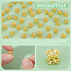60Pcs Rack Plating Flower Brass Beads FIND-UN0016-26-4