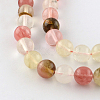 Tigerskin Glass Round Bead Strands X-G-R342-6mm-19-3