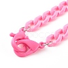 Personalized Acrylic Curb Chain Necklaces NJEW-JN03515-03-4