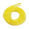 Electroplate Transparent Glass Beads Strands EGLA-A035-T3mm-A03-2