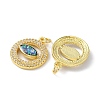 Brass Micro Pave Cubic Zirconia Pendants KK-A197-10G-2