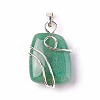 Natural Green Aventurine Pendants G-I220-D03-1