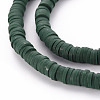 Flat Round Handmade Polymer Clay Beads CLAY-R067-6.0mm-49-3