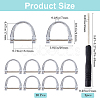 20Pcs Zinc Alloy Adjustable Alloy D Ring Clip Buckles for Bag Chain Strap with 2Pcs Iron Screwdriver FIND-GF0006-91C-2