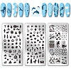 Stainless Steel DIY Nail Art Templates MRMJ-WH0092-120-1
