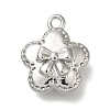 Rack Plating Brass Micro Pave Cubic Zirconia Charms KK-M014-03P-1