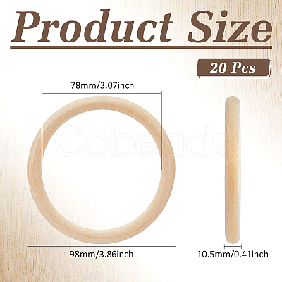 Unfinished Schima Wood Rings for DIY Accessories WOOD-WH0002-65C-1