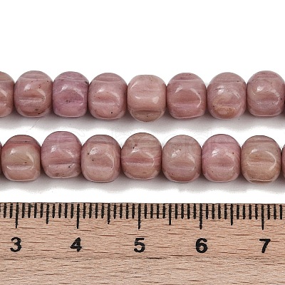 Natural Rhodonite Beads Strands G-Z080-B19-8x6mm-1
