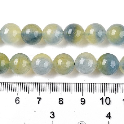 Dyed Natural White Jade Beads Strands G-T138-10mm-210-18-1