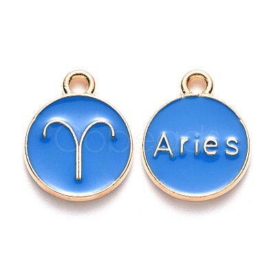 Alloy Enamel Pendants X-ENAM-S124-01A-02A-1